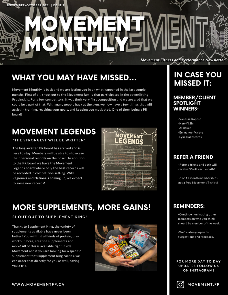 Movement Monthly September October